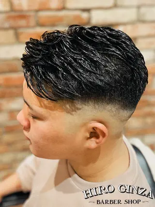 ショート パーマ メンズ ヒロ銀座BARBERSHOP丸の内店所属・ヒロ銀座　石川 昂のヘアスタイル