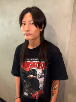 ロング メンズ 優 作のヘアスタイル