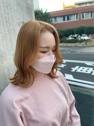 ミディアム カラー 韓国レイヤー/髪質 改善/縮毛🤍吉田のヘアスタイル