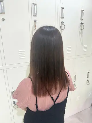 セミロング カラー アレンジ🎀暗髪🥣 FACE。らんのヘアスタイル