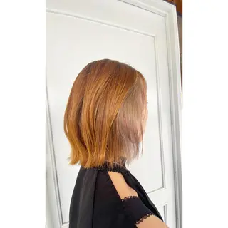 ミディアム カラー オーガニックカラー/ 髪質改善/ボブのヘアスタイル
