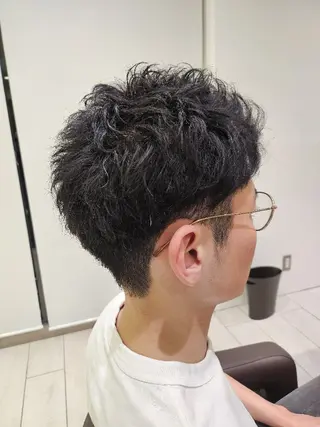 メンズ ショート パーマ/縮毛矯正/ 韓国ヘア/副店長和田のヘアスタイル