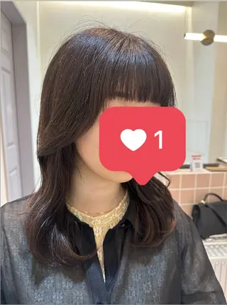 ミディアム カラー Yamamoto 半個室美容室zinaのヘアスタイル