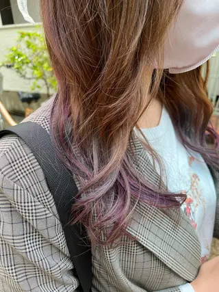 セミロング カラー 原宿サロン代表 デザインカラー伊藤卓のヘアスタイル