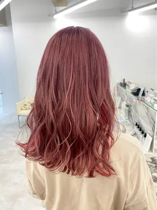ロング カラー 韓国🇰🇷× 暖色カラー🍒きののヘアスタイル