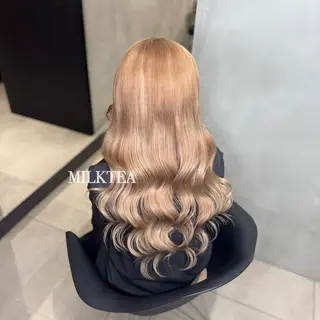 ロング カラー 大阪 梅田/ ハイトーン/エクステのヘアスタイル