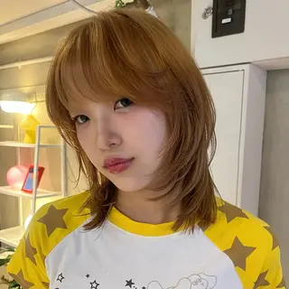 ミディアム カラー ボブハイトーン🦖 デザインMAMIのヘアスタイル