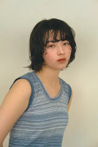 パーマ ミディアム 片岸 信征のヘアスタイル