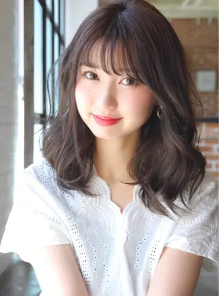 セミロング カラー パーマ シェアサロン salowin所属・✨ブリーチなし透明感 カラー🥇ユースケのヘアスタイル