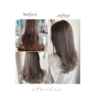 ロング カラー パーマ ネイル 美容室 ソンリエのヘアスタイル