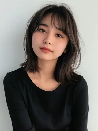 ミディアム Glimpse大濠店 髪質改善/福岡大濠のヘアスタイル