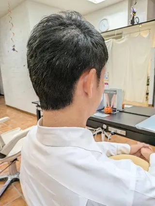 ショート メンズカット✂️ヘア セット✨️片本🌸のヘアスタイル