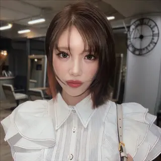 ミディアム カラー Pocket仙台 💚モエリのヘアスタイル