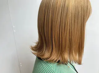 ミディアム カラー あべ ゆうかのヘアスタイル