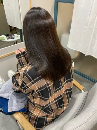 セミロング カラー 【coco.】hair所属・カジカワサキ/髪質 改善/クロスパーマのヘアスタイル