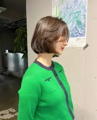ショート 似合わせボブ🤍 女性らしさのあるヘアのヘアスタイル
