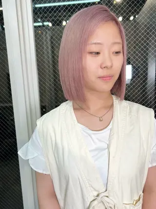 ショート カラー ヘアアレンジ lani 天神大名/ブリーチのヘアスタイル