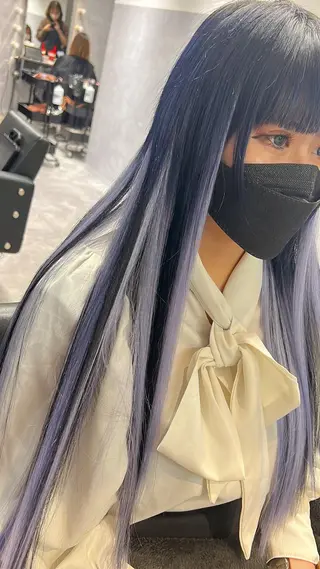 ミディアム カラー mimiiy梅田 中崎町ハイトーンのヘアスタイル