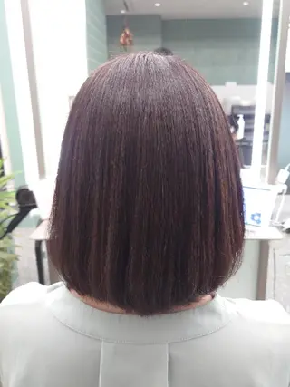 ミディアム あいだ 透明感カラー🐼のヘアスタイル