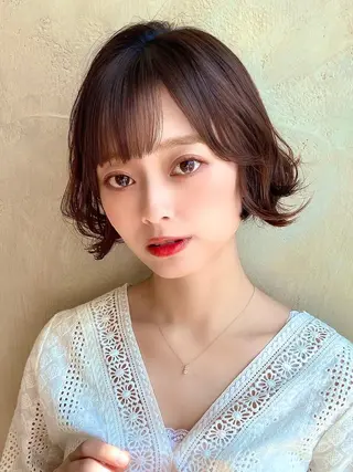 ショート カラー パーマ ヘアアレンジ Surpass所属・🌈小顔似合わせ SHIHO🌈のヘアスタイル