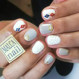 セミロング ヘアアレンジ パーマ マツエク・マツパ ネイル MALCAnail(マルカネイル)所属・荒木 莉奈のネイルデザイン