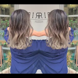 セミロング カラー cherie所属・バレイヤージュ/ ハイライト/大内格のヘアスタイル