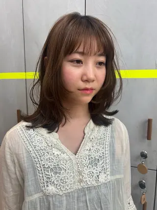 ミディアム rapt.所属・🌟カットモデル募集 ！酒井亜美のヘアスタイル