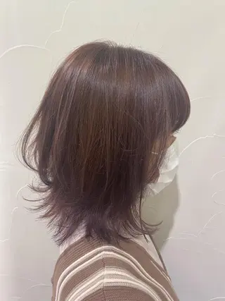 ミディアム カラー Of　HAIR所属・外山 なつ美のヘアスタイル