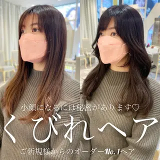 ロング カラー 韓国レイヤーカット/ ダブルカラーのヘアスタイル