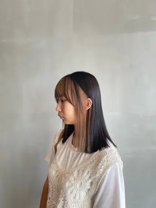 ミディアム 唐川 晟亜のヘアスタイル