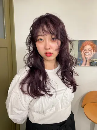 ロング カラー tonari所属・ブリーチモデル/ カットモデル/Riaのヘアスタイル