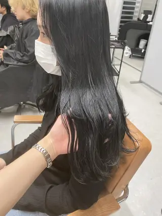 セミロング カラー ヘアアレンジ 🌷FUKA🌷 まろやかハイトーンのヘアスタイル