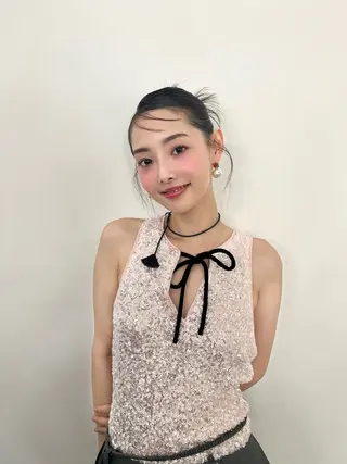 ロング カラー ヘアアレンジ 🤎大人かわいい🤎 韓国レイヤー🤎力丸のヘアスタイル