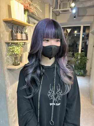 ロング カラー 心斎橋ヘアカラー ブリーチmarinaのヘアスタイル