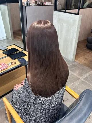 セミロング カラー 韓国×髪質改善カラー 💎hinaのヘアスタイル