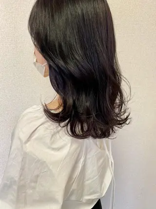 セミロング 原 朱莉のヘアスタイル