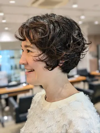 ショート パーマ 浅野 翔馬のヘアスタイル