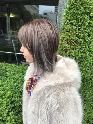 セミロング カラー 前髪/ハイライト得意 安西駿一　【銀座】のヘアスタイル