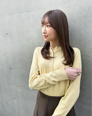 ミディアム レスピア銀座中央通り店所属・酸性ストレート/ 透明感カラー/中村利のヘアスタイル