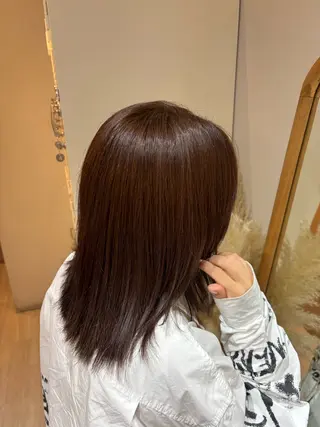 ミディアム カラー 権田 夏紬のヘアスタイル