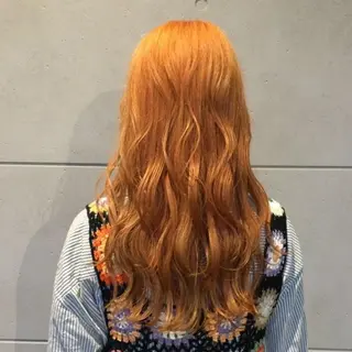 カラー セミロング ブリーチ/ヘアケア/ 艶髪/イギチハルのヘアスタイル