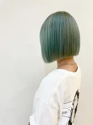 ショート カラー 美髪改善・ストレート 🌿エクステ/カンジのヘアスタイル