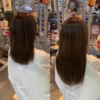 ロング カラー ヘアアレンジ haco+所属・🌈派手髪エクステ ブレイズ🌈ひろとのヘアスタイル