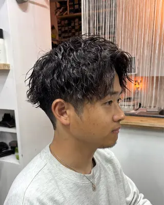 ショート パーマ メンズ homme, famille raugh【オム・ファミーユ・ラグ】所属・【メンズ特化】パーマ /マッシュ/たいちのヘアスタイル