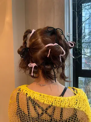 ミディアム ヘアアレンジ 加藤木麻彩 NEROのヘアスタイル