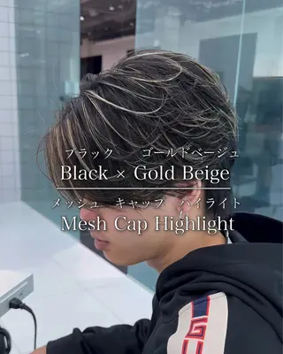 メンズ 白髪ぼかしメッシュ/ 大人メッシュ/ゆうとのヘアスタイル