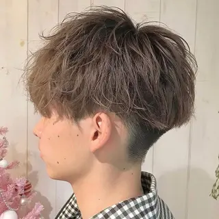 カラー パーマ メンズ 髪質改善🫧ベージュ 椙山 響のヘアスタイル