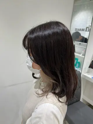 セミロング カラー 【暖色カラー特化】 中山由梨のヘアスタイル