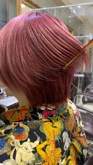 ショート タンバルモリパーマ 礒井メンキのヘアスタイル