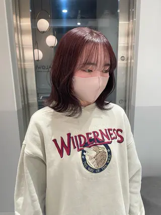 ミディアム カラー ヘアアレンジ satsuki 暖色・ブラウンカラーのヘアスタイル